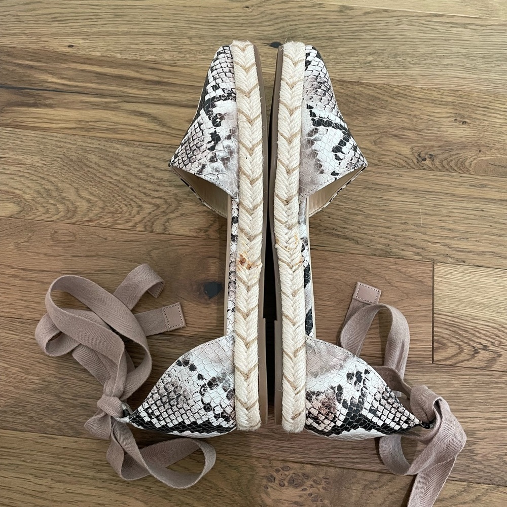 Vince Camuto Jeliany Espadrille Platform Sandal in Taupe/Tone/Snakeskin - Picture 9 of 15